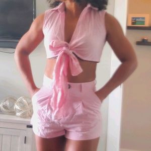 Tie Crop Top & Shorts